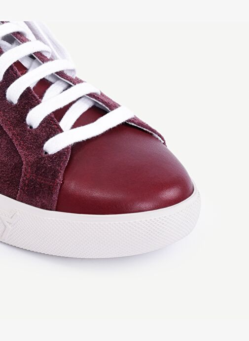 Düz Renk Deri Spor Ayakkabı - Görsel 3