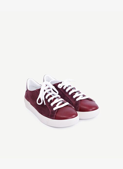 Düz Renk Deri Spor Ayakkabı - Görsel 5