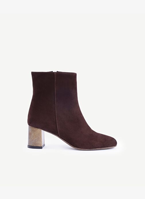 Metal Ökçeli Deri Topuklu Bot - Görsel 2