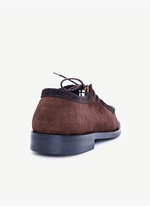 Aynası Hareketli Bağcıklı Deri Düz Ayakkabı - Görsel 4