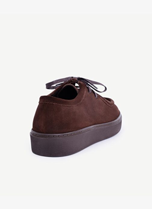 Bağcıklı Deri Düz Ayakkabı - Görsel 4