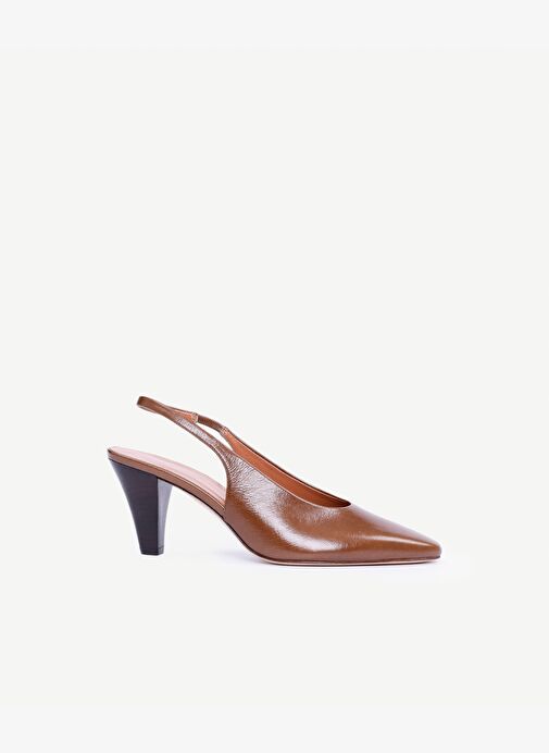 Arkası Açık Deri Topuklu Ayakkabı - Görsel 2