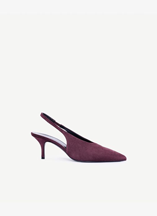 Arkası Açık Sivri Burunlu Topuklu Ayakkabı - Görsel 2