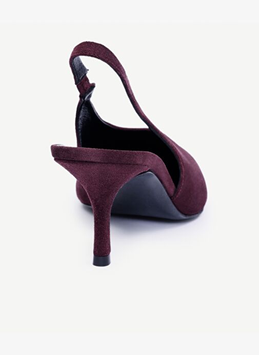 Arkası Açık Sivri Burunlu Topuklu Ayakkabı - Görsel 4