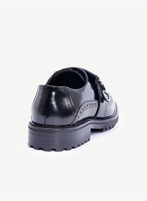 Zımbalı Ve Püsküllü Deri Düz Ayakkabı - Görsel 3