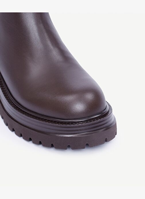 Trock Detaylı Deri Çizme - Görsel 3