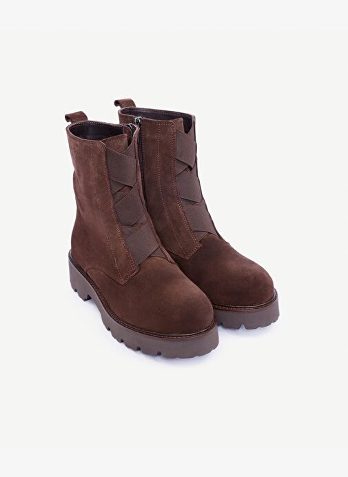 Lastik Detaylı Deri Bot - Görsel 4