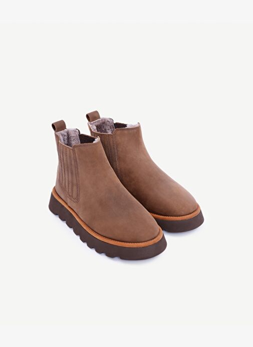 Deri Lastikli İçi Kürklü Bot - Görsel 5