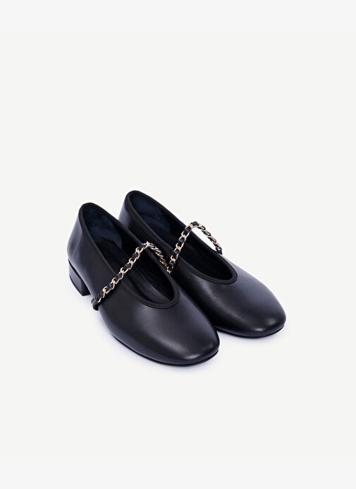 Zincir Detaylı Deri Babet - Görsel 5