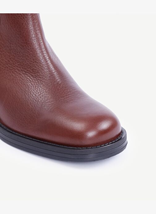 Lastikli Topuklu Deri Bot - Görsel 3
