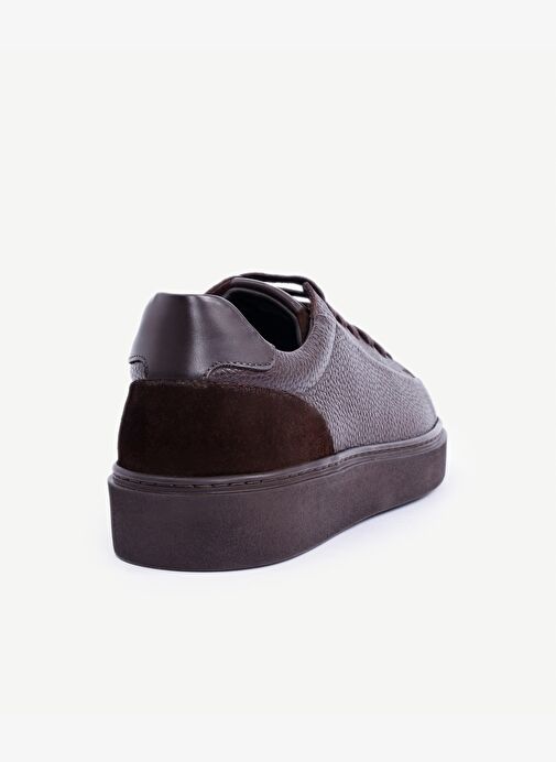 Süet Detaylı Deri Spor Ayakkabı - Görsel 4