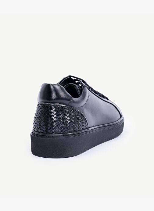 Arkası Örgülü Deri Spor Ayakkabı - Görsel 4