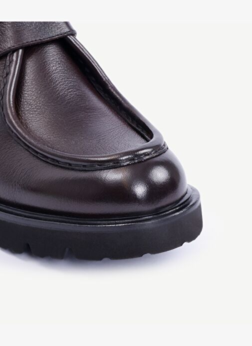 Toka Detaylı Deri Düz Ayakkabı - Görsel 3