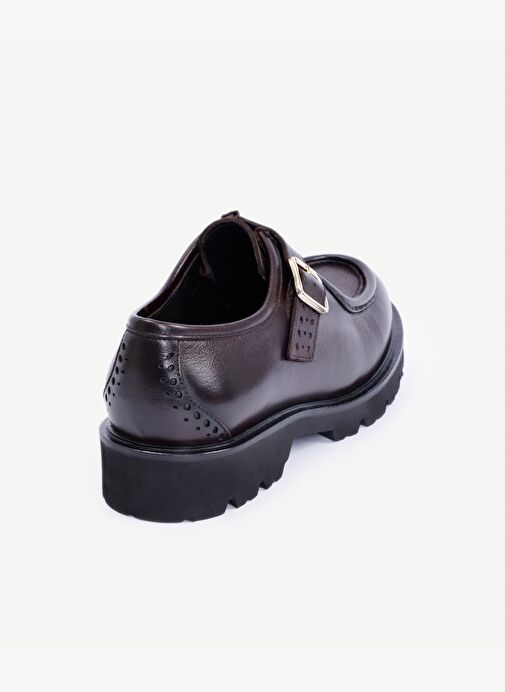 Toka Detaylı Deri Düz Ayakkabı - Görsel 4