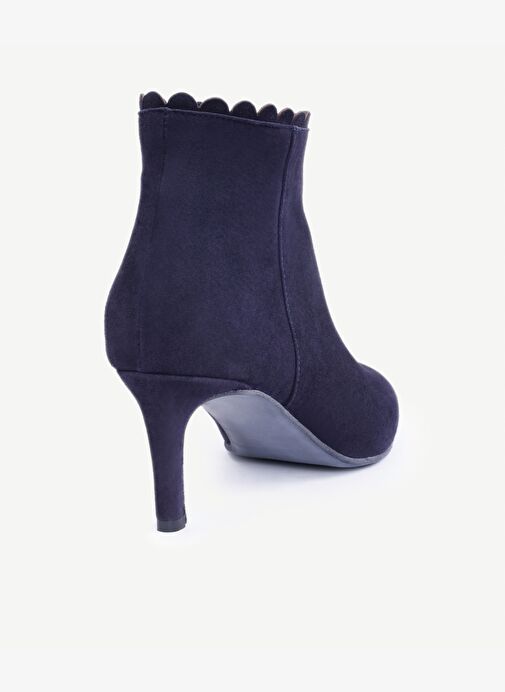 Fermuarlı Deri Topuklu Ayakkabı - Görsel 4