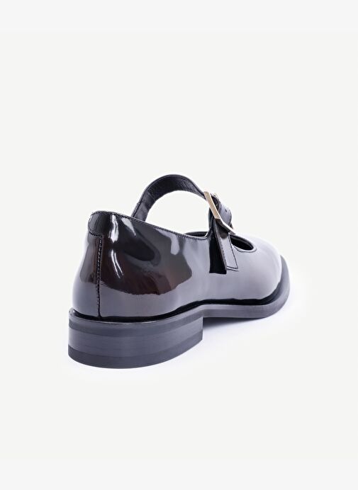 Atkılı Deri Düz Ayakkabı - Görsel 4