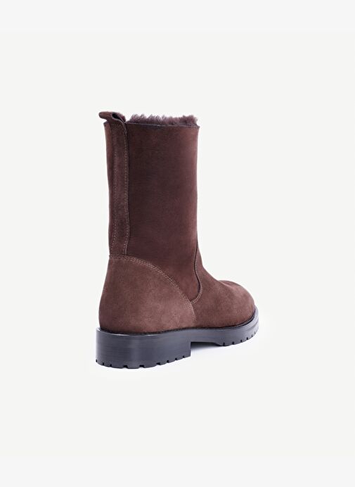 İçi Kürklü Deri Uzun Bot - Görsel 4