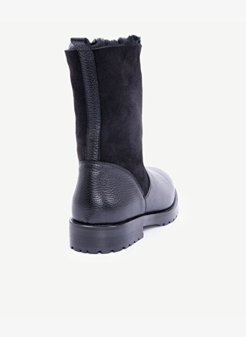 İçi Kürklü Deri Uzun Bot - Görsel 4