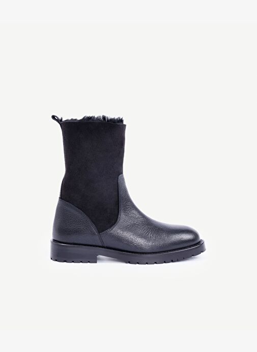 İçi Kürklü Deri Uzun Bot - Görsel 2