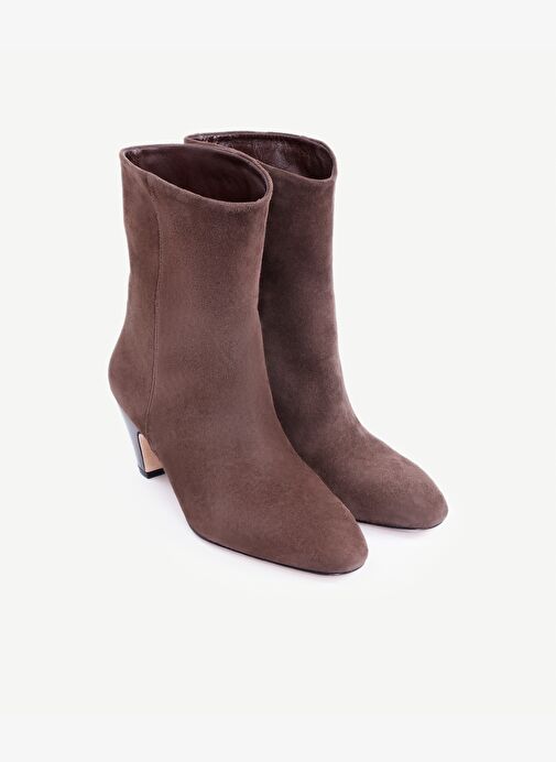 Topuklu Uzun Deri Bot - Görsel 5