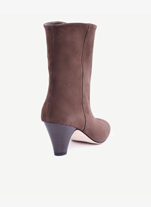 Topuklu Uzun Deri Bot - Görsel 4