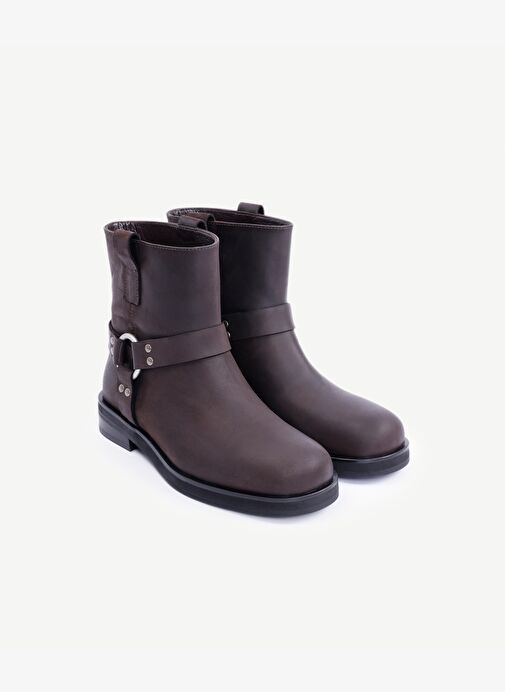 Küt Burunlu Deri Bot - Görsel 6