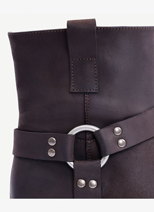 Küt Burunlu Deri Bot - Görsel 5