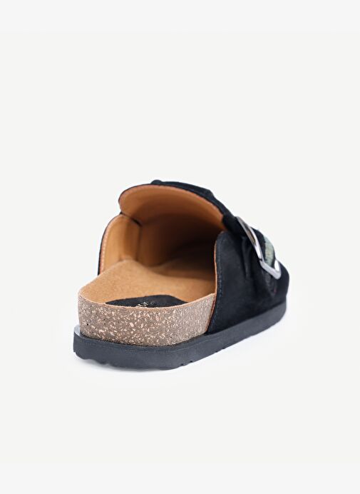 Şerit Detaylı Deri Terlik - Görsel 4