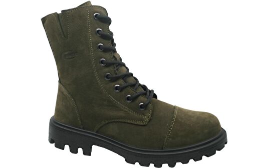 Scooter Su Geçirmez Deri Haki Kadın Bot Z7107NH - Görsel 3