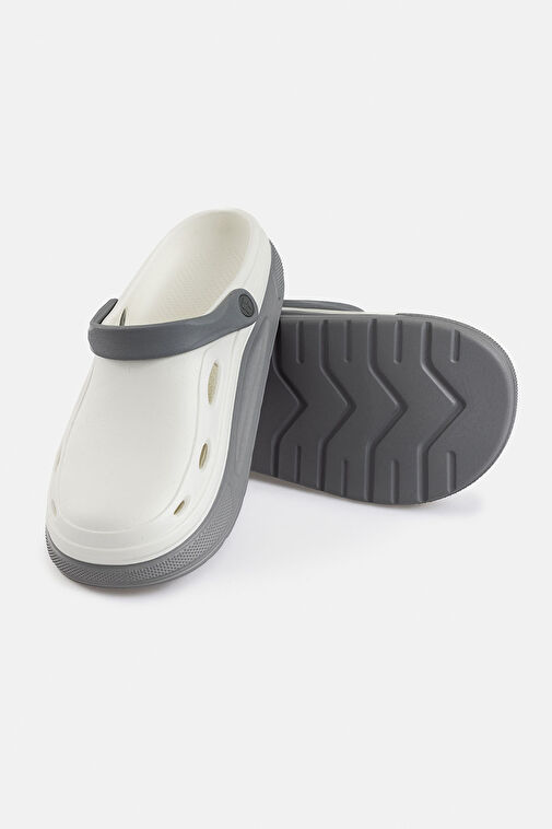 Erkek Beyaz-Gri Eva Terlik A31Y8316 - Görsel 7