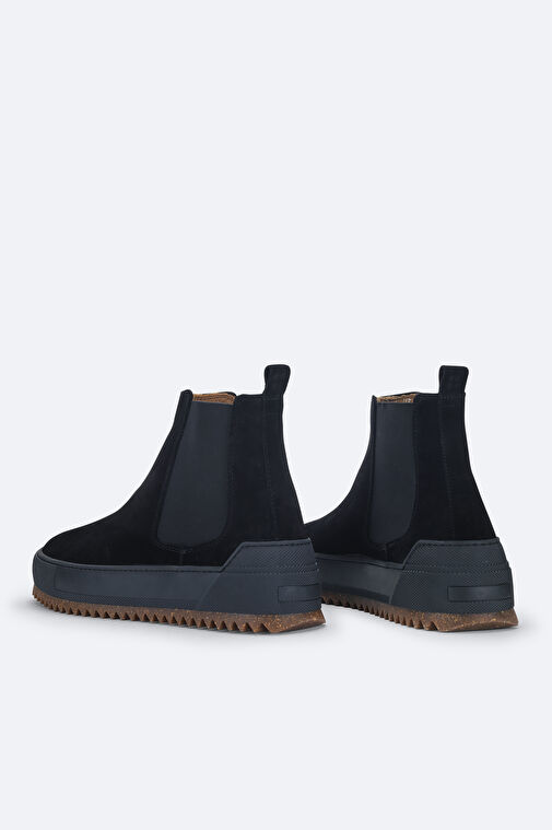 Erkek Siyah Deri Süet Bot B008009 - Görsel 6