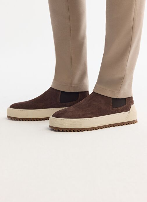 Erkek Kahve Deri Süet Bot B008009 - Görsel 3