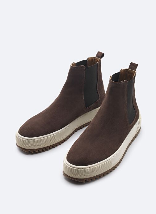 Erkek Kahve Deri Süet Bot B008009 - Görsel 6