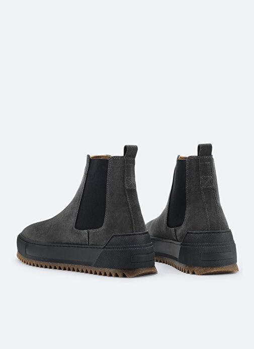 Erkek Antrasit Deri Süet Bot B008009 - Görsel 5