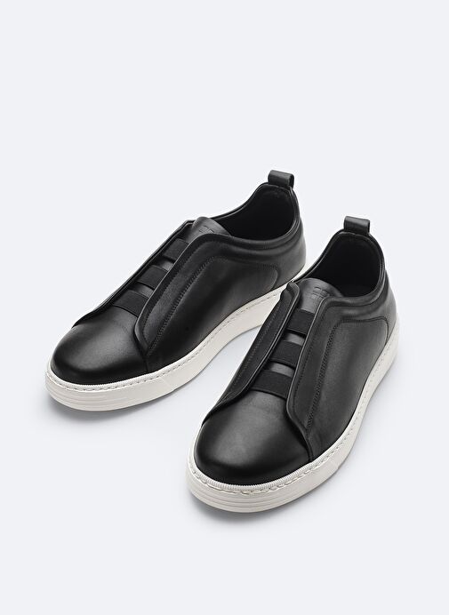 Erkek Siyah Lastik Bantlı Casual Ayakkabı A51Y8001 - Görsel 6
