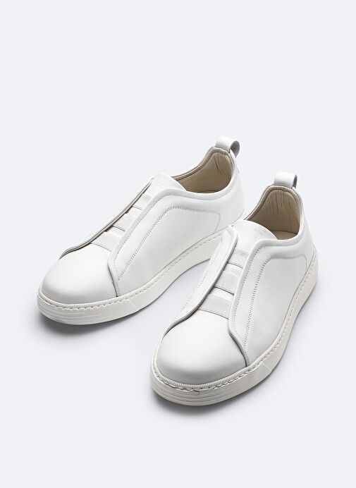 Erkek Beyaz Lastik Bantlı Casual Ayakkabı A51Y8001 - Görsel 6