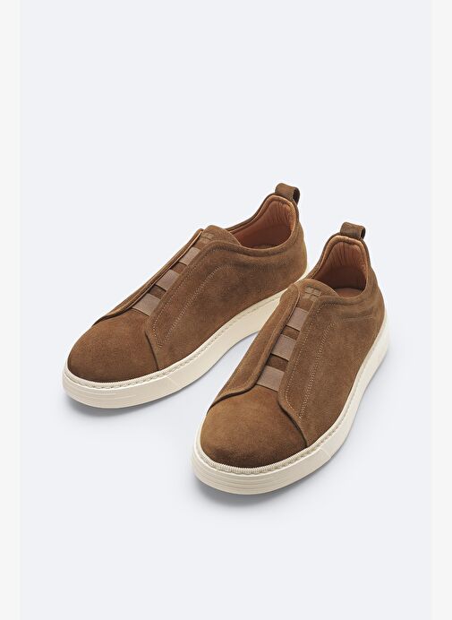 Erkek Kahve Lastik Bantlı Süet Casual Ayakkabı A51Y8002 - Görsel 6