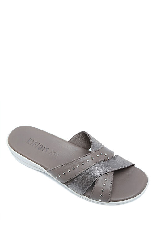 Kifidis Siyah Kadın Deri Terlik 12KFA1TERK00001 - Görsel 3