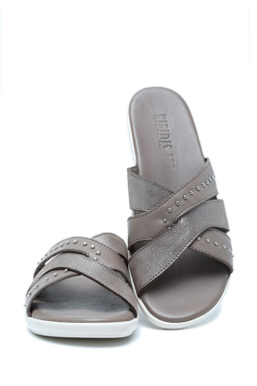 Kifidis Siyah Kadın Deri Terlik 12KFA1TERK00001 - Görsel 4