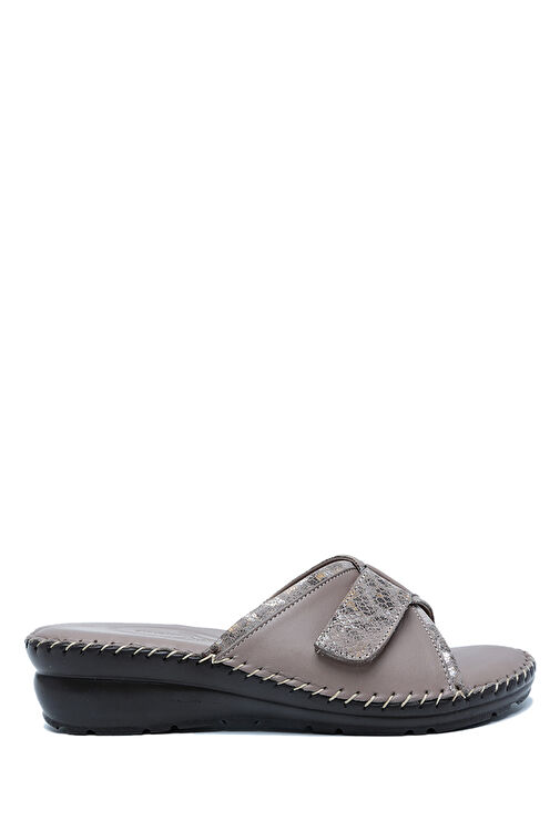 Kifidis Mavi Kadın Deri Terlik 12HND1TERK00001 - Görsel 2