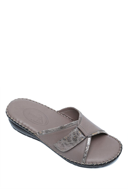 Kifidis Mavi Kadın Deri Terlik 12HND1TERK00001 - Görsel 3