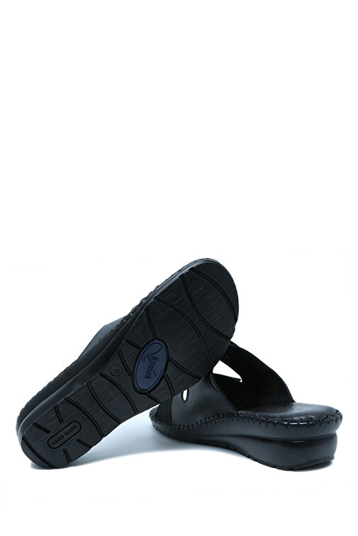 KHM109 Kifidis Knidos Kadın Çift Bantlı Deri Terlik 36-41 - Görsel 5