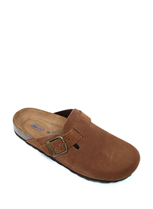 K13789SD Kifidis Soft Step Kadın Süet Deri Sabo Mantar Terlik 36-41 - Görsel 2