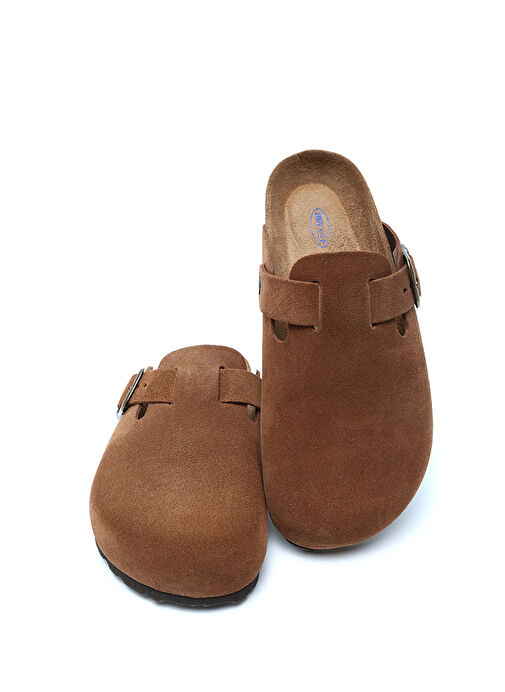 K13789SD Kifidis Soft Step Kadın Süet Deri Sabo Mantar Terlik 36-41 - Görsel 3