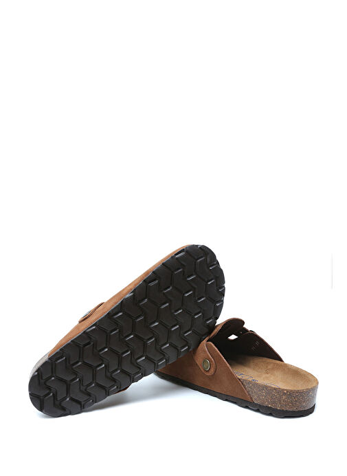 K13789SD Kifidis Soft Step Kadın Süet Deri Sabo Mantar Terlik 36-41 - Görsel 4