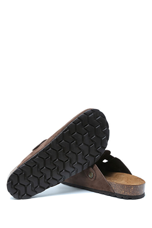 Kifidis Kahverengi Kadın Süet Terlik 12KST1TERK00002 - Görsel 4