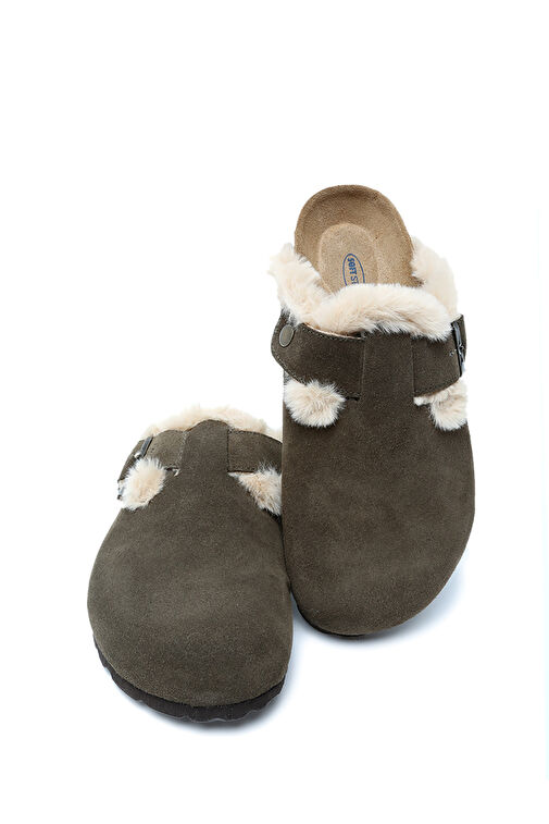 K14207-029SD Kifidis Soft Step Kadın Süet Deri Sabo Mantar Terlik 36-41 - Görsel 3