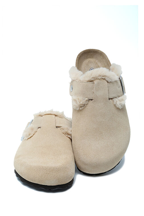 Kifidis Bej Kadın Süet Terlik 10KST1TERK00004 - Görsel 3