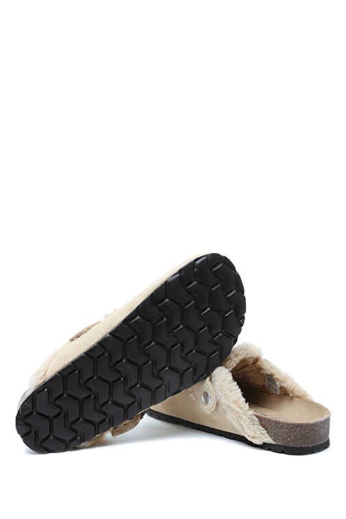 Kifidis Bej Kadın Süet Terlik 10KST1TERK00004 - Görsel 4