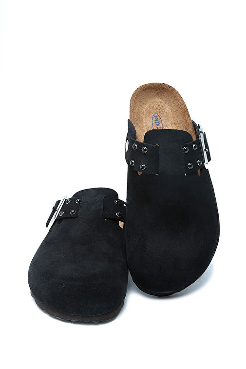 K14653SD Kifidis Soft Step Kadın Süet Deri Sabo Mantar Terlik 36-41 - Görsel 3